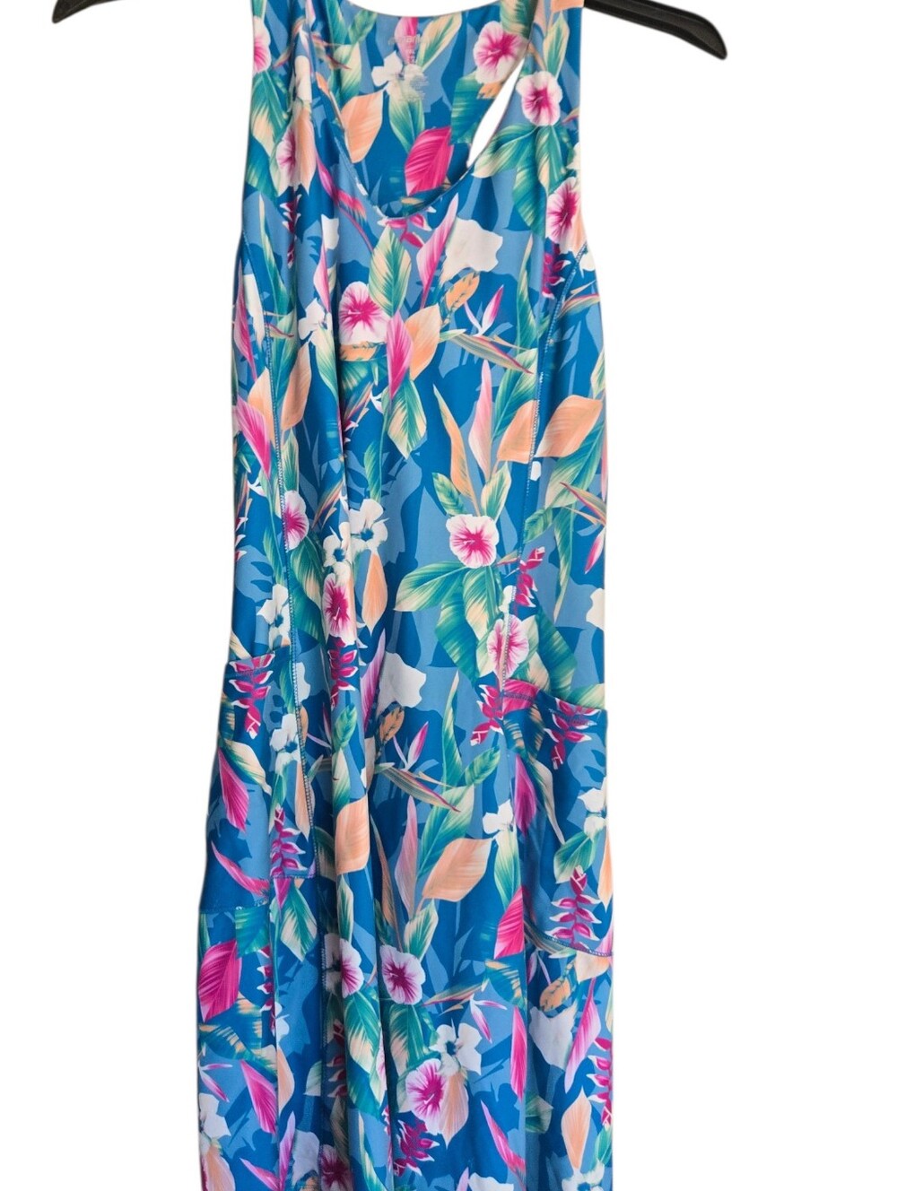 Marika, Blue Floral Maxi Skirt - Tropical Print